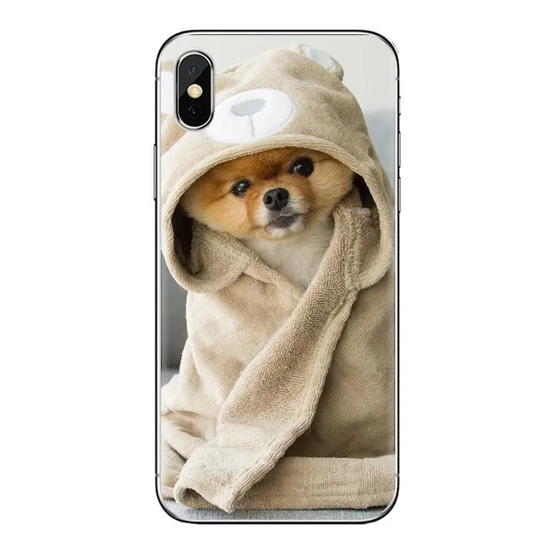 For Sony Xperia Z Z1 Z2 Z3 Z5 compact M2 M4 M5 E3 T3 XA Aqua LG G4 G5 G3 G2 Mini Cell Phone Case Cover Funny cute Pomeranian dog |
