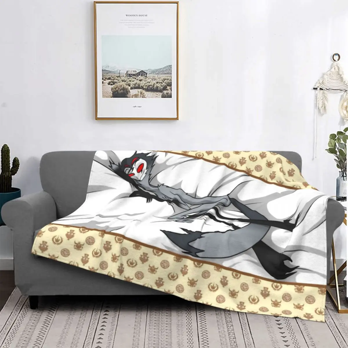 

Stolas Fullbody Blanket Bedspread Bed Plaid Rug Fluffy Plaid Kawaii Blanket Islam Prayer Rug