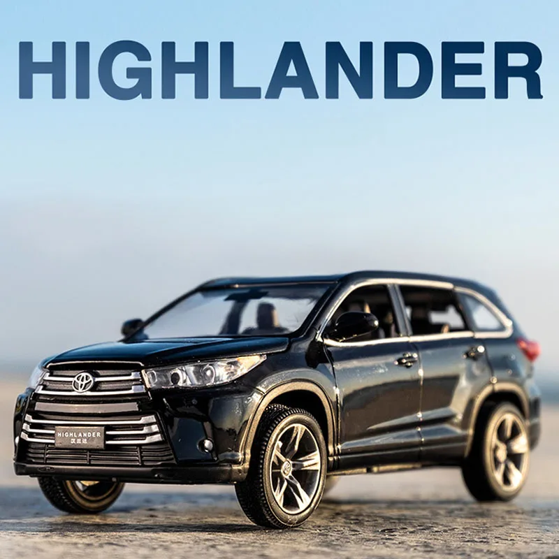 1:32 модель автомобиля Toyota Highlander литая Игрушечная из сплава детские игрушки