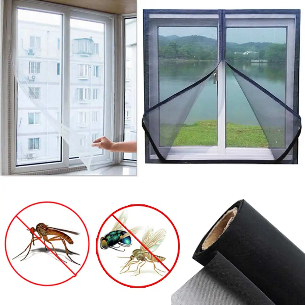 

200cm*150cm/130cm*150cm DIY Flyscreen Curtain Insect Fly Mosquito Bug Window Mesh Screen J8