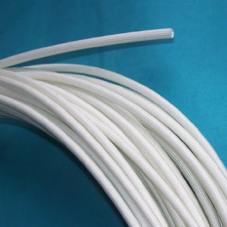 

ID 5mm Fiberglass Tube Silicone Resin Braided Wire Sleeve Flame Resistant Fiber Glass Insulated Cable Protect Pipe 200 Deg.C