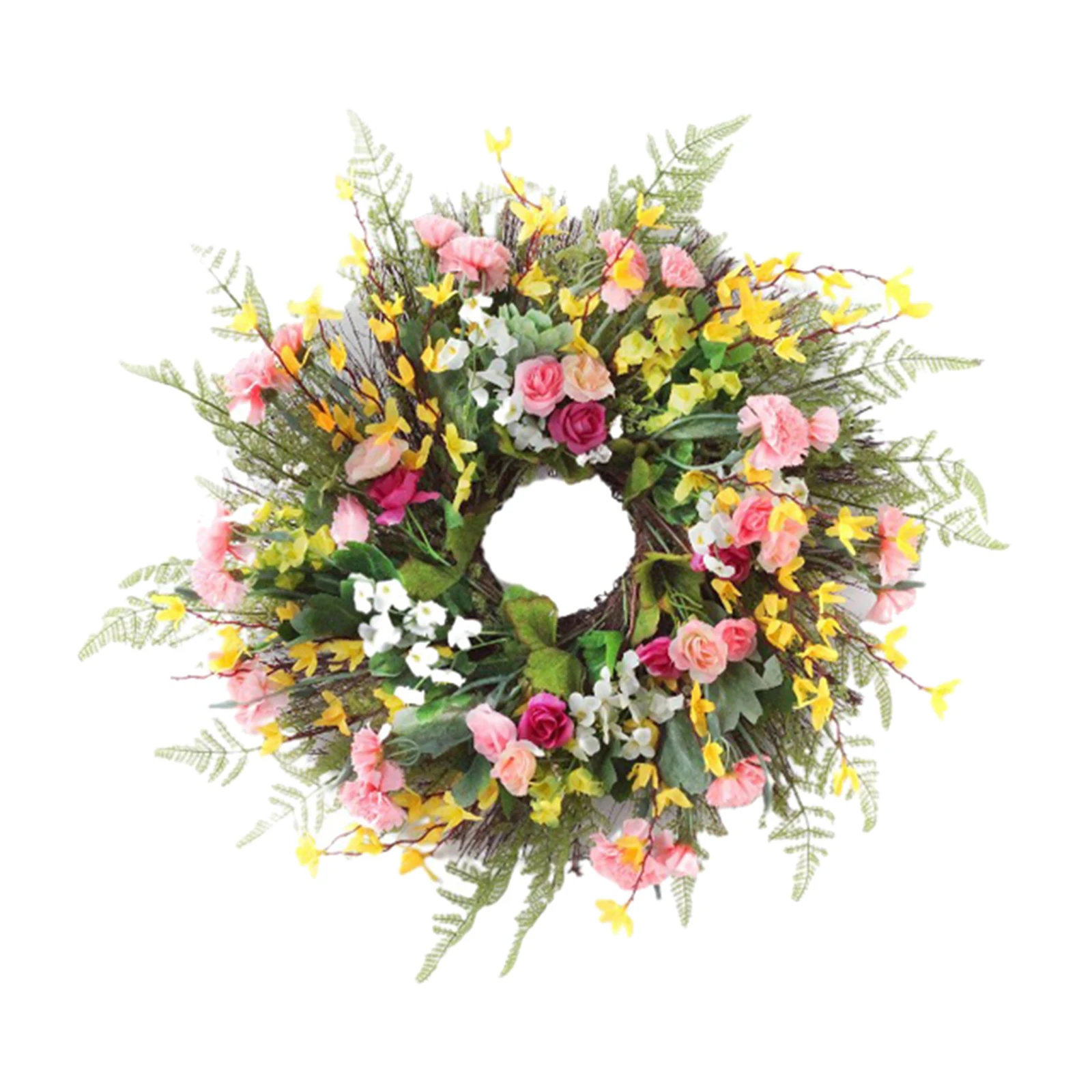 

Artificial Carnation Garland Silk Flower Vine Wedding Yard Garden Home Front