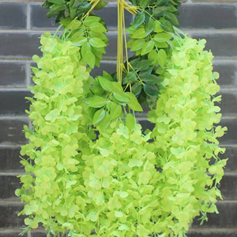 

Wisteria Vine Artificial Flowers Plastic Garland Arch Wedding Decoration home garden decoration hanging plant wall decor