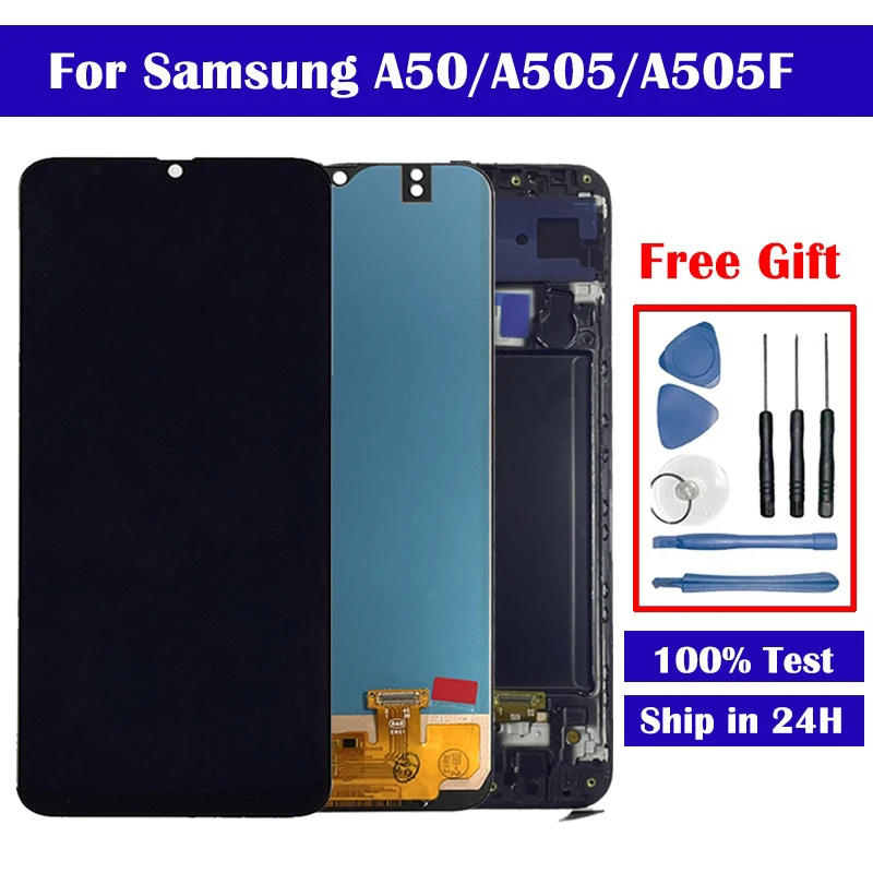 samsung a50 дисплей Для Samsung Galaxy A50 A505F/DS A505F A505FD A505A LCD + сенсорный экран дигитайзер