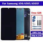 samsung a50 дисплей Для Samsung Galaxy A50 дисплей A505FDS A505F A505FD A505A LCD + сенсорный экран дигитайзер сборка для Samsung A50 LCD с рамкой
