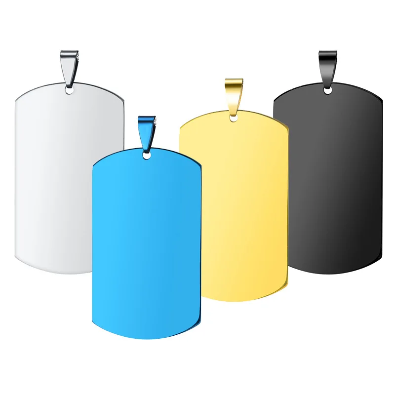 Мужская Военная Подвеска из титановой стали острый угловой/круглый Угловой