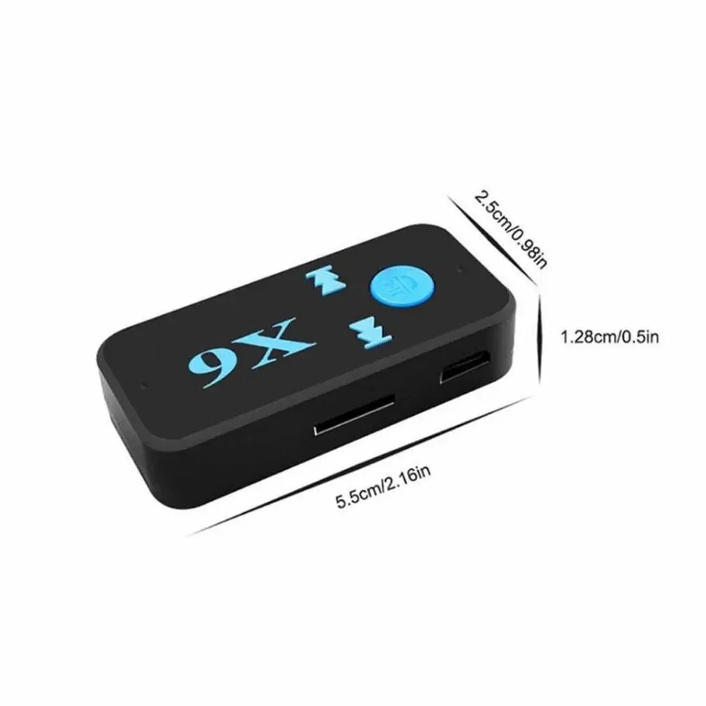 

X6 Car Audio Receiver 3.5mm Mini Wireless Car Jack Adapter Hands-free Music AUX For Speaker Headphone Car