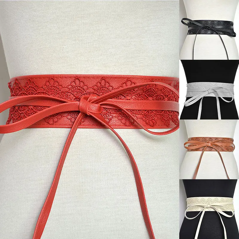 Новинка винтажные аксессуары для платья женский кружевной широкий пояс