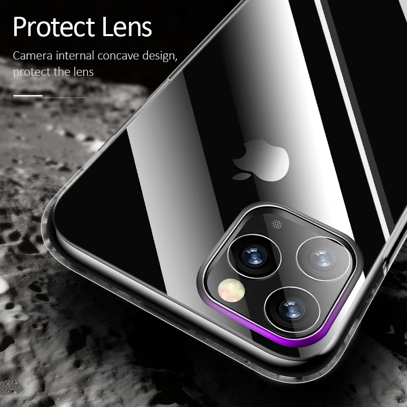 USAMS Transparent TPU Case for iPhone 11 Max Ultra-thin Thickness Back Cover Coque 2019 Shockproof Shell Phone |