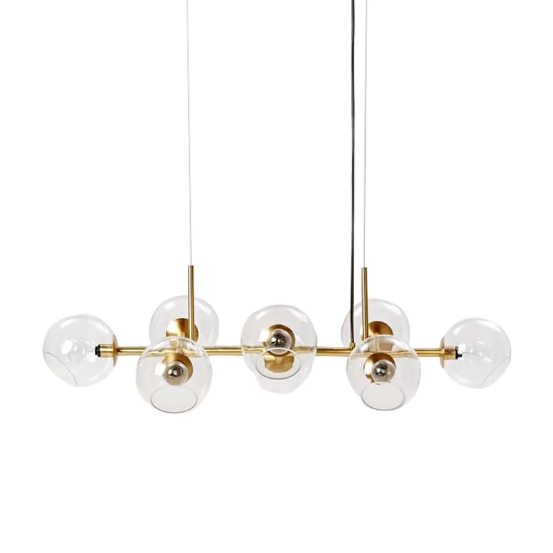 Скандинавская люстра со стеклянными шарами светодиодные светильники с