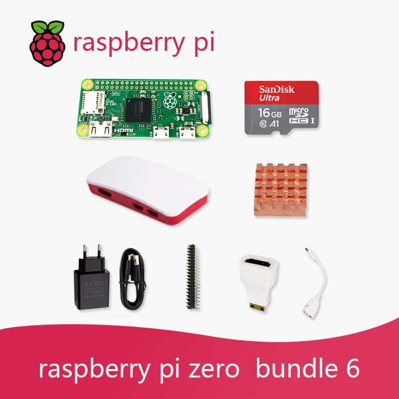 Одноъядерный процессор Raspberry Pi Zero DEV Kit 1 ГГц 512 МБ ОЗУ в комплект входит мини-Кабель