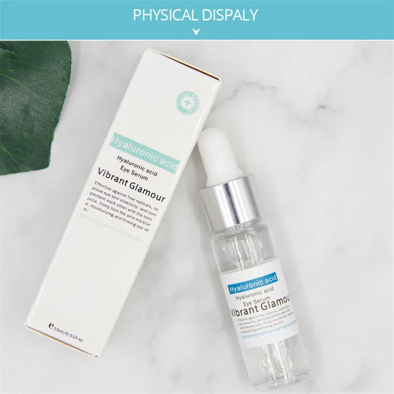 

VIBRANT GLAMOUR Hyaluronic Acid Eye Serum Anti-Wrinkle Aging Essence Remover Dark Circles Puffiness Eye Care 15ml
