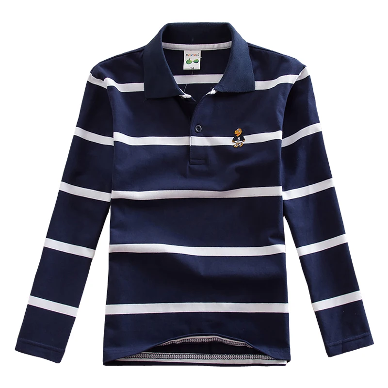 

Famli Teen Boys 3Y-16Y Shirt Kids Spring Autumn Fashion Long Sleeve Striped Cotton T-shirt Children Boys Tee Top 14 16