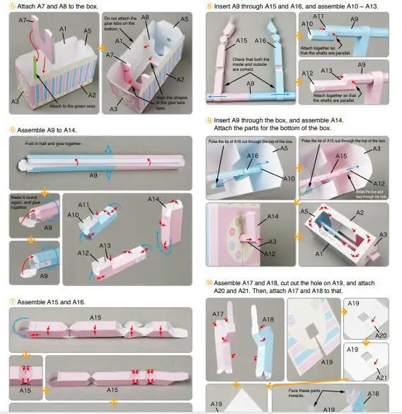 3D бумажная модель для поцелуев мультяшная Бумажная сделай сам ручная работа