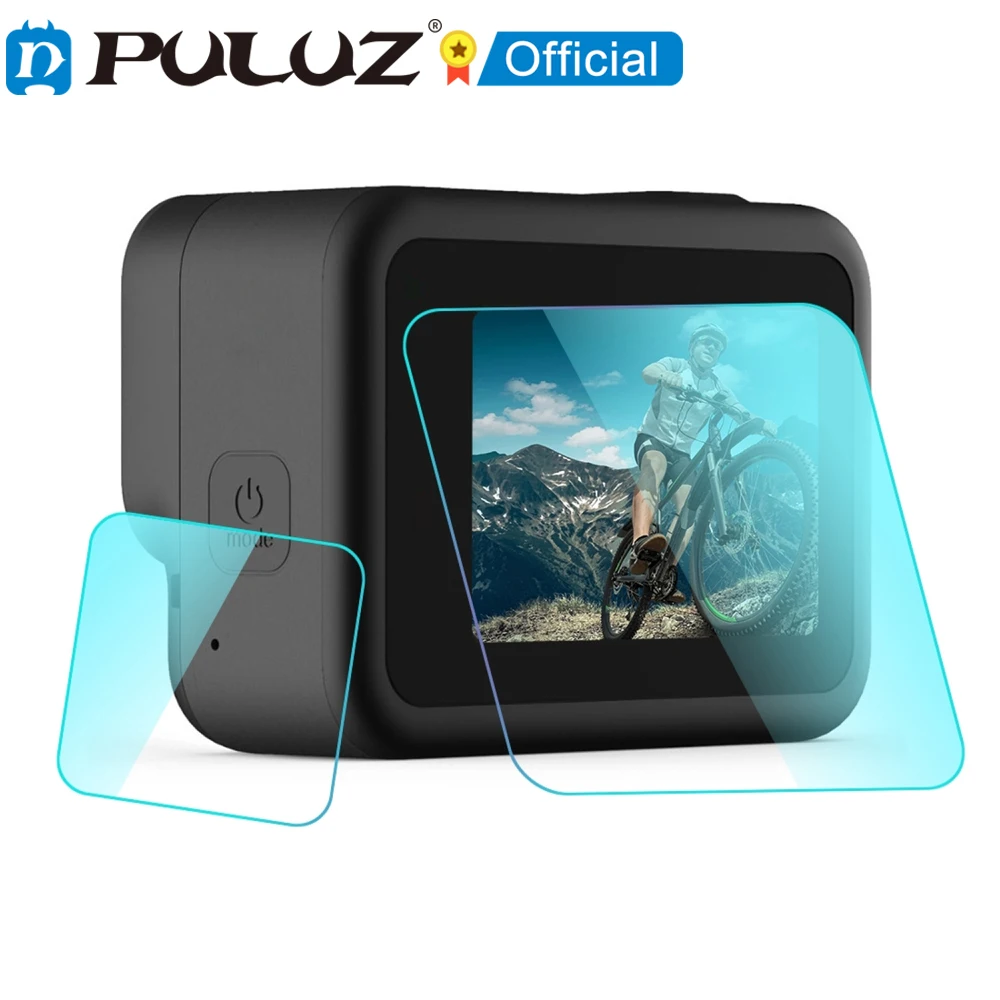 

PULUZ для GoPro HERO8 черный объектив + ЖК-дисплей 9H 2.5D Закаленное стекло пленка