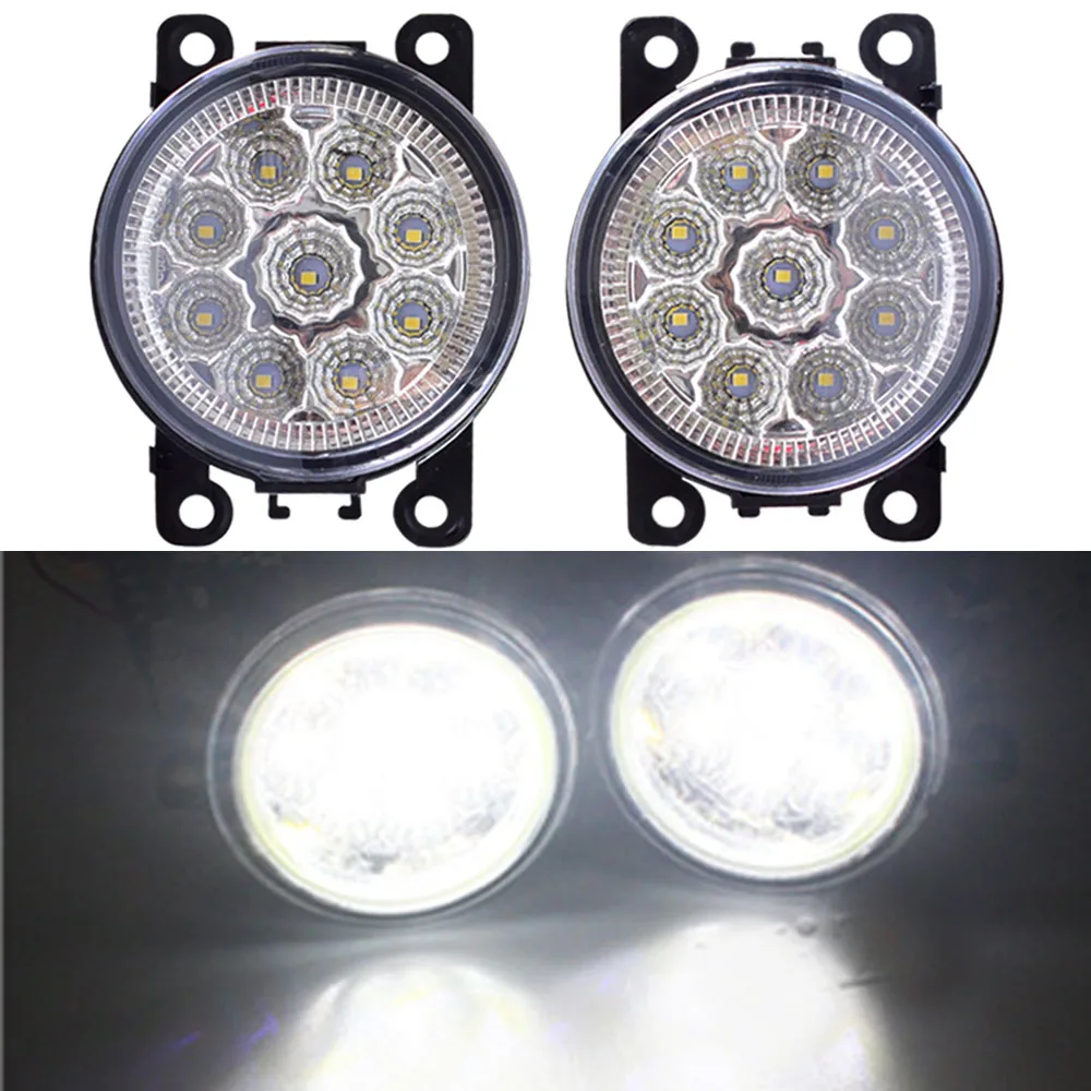 9 LED (White) Автомобильный передний бампер противотуманный светильник для Mitsubishi Outlander 2006- супер яркий светодиодный противотуманный фонарь галогенный противотуманный светильник s 12V H11 H8 разъем - Цвет: 9 LED (White)