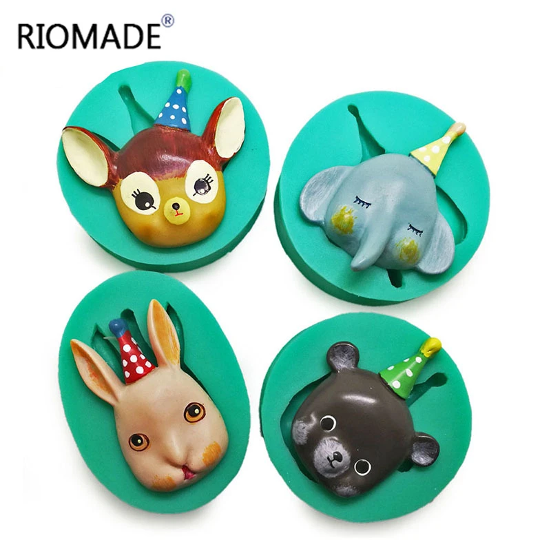 Медведь кролик помадка для дня рождения силиконовые формы оленя форма шоколада