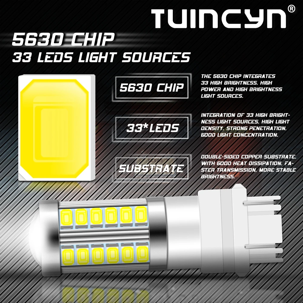 4/10 шт. 3157 Автомобильный источник света 5630 SMD 33 LED s/bulb Led High Power T25 светодиодный