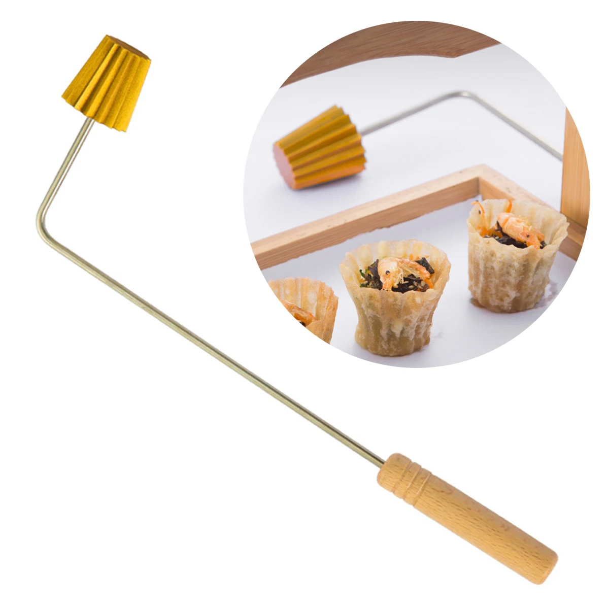 

Cup Mold Aluminum Alloy Fluted Crispy Shell Mold Cool Dish Cooking Tool
