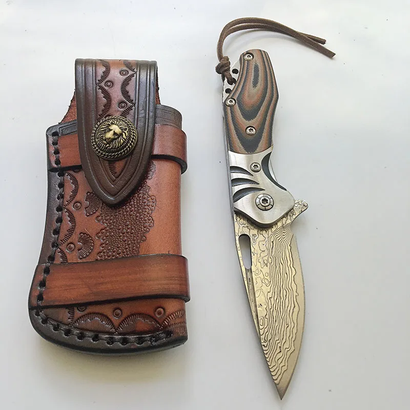 Нож ручной ковки из дамасской стали практичный тактический складной карманный