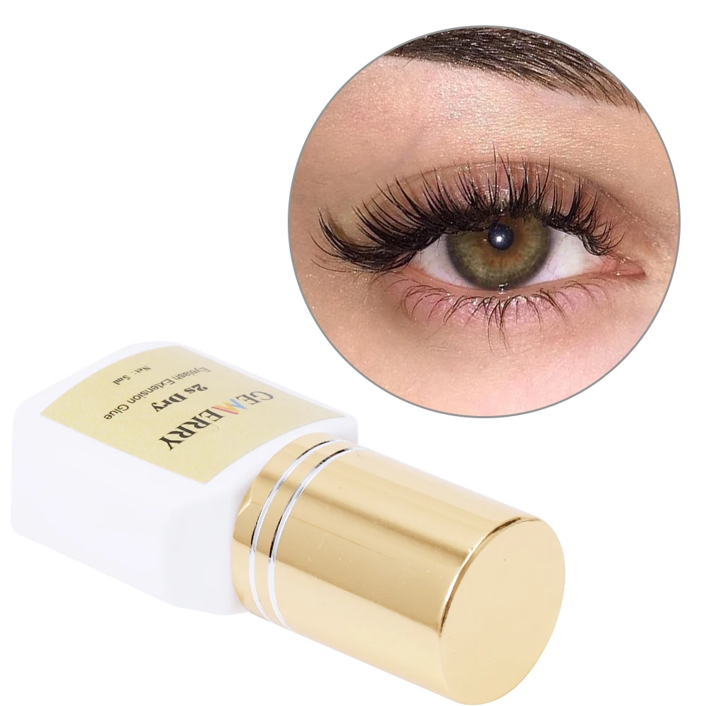 Клей для наращивания ресниц GEMERRY Быстросохнущий сильный клей стойкий супер