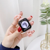resin strap compatible with apple watch 44mm 42mm 40mm 38mm woman replacement bracelet belt for iwatch series 7 6 5 4 3 se strap