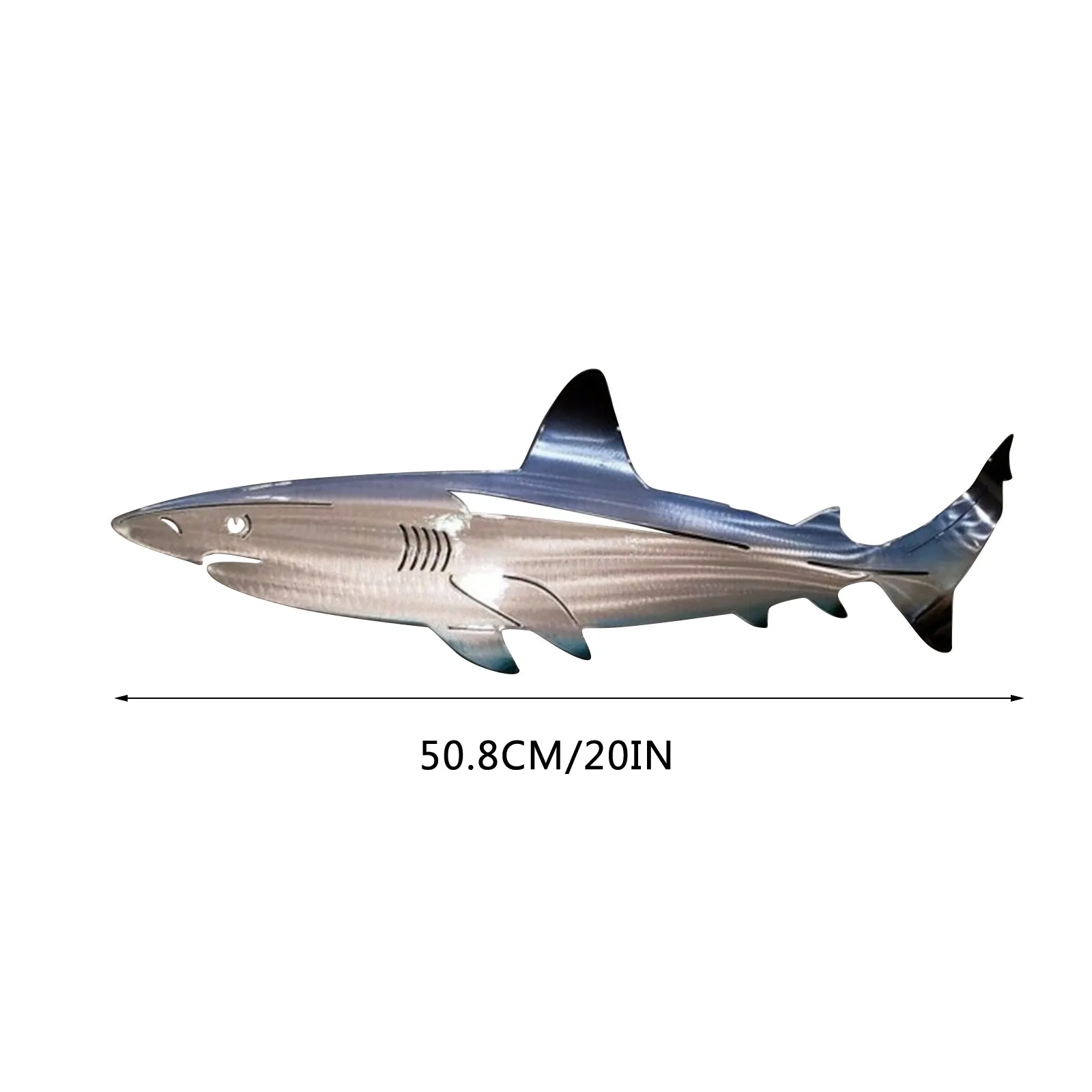 

50CM Exquisite Sharks Metal Wall Art Sculpture Home Decoration Wall-mounted Living Room Bathroom Bedroom Marine Fish Decoration