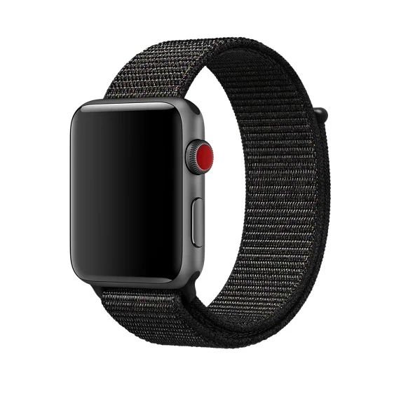 black white Горячая цветной нейлоновый ремешок для Apple Watch серии 4 44 мм 40 мм ремешок для часов спортивные полосы для iwatch 42 мм 38 мм 3 2 1 серия 5 - Цвет ремешка: black white