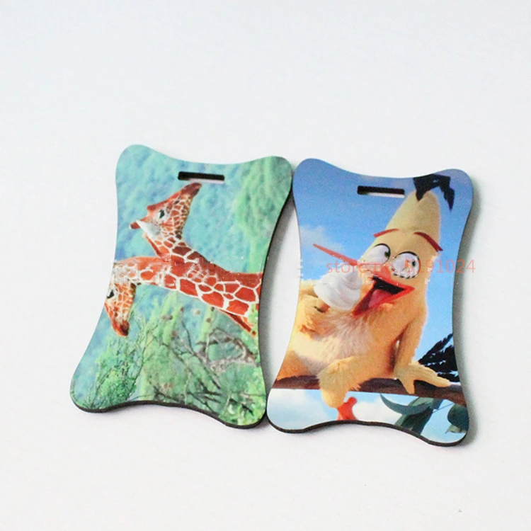 20 шт./лот сублимационные ДВП деревянные бирки для багажа с дырочным отверстием