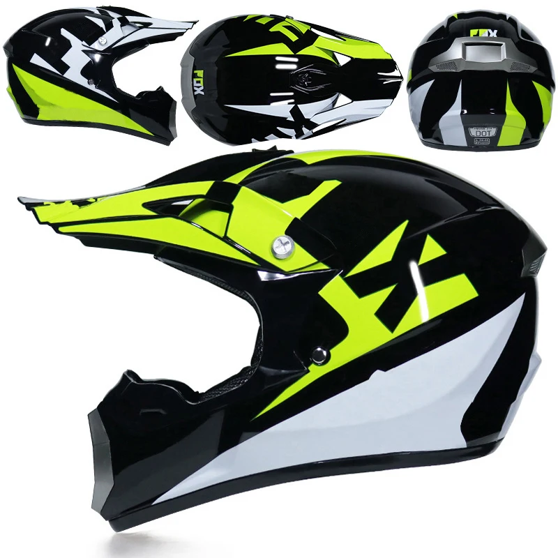 23 Гоночный Кроссовый мотоциклетный шлем DOT Casque Moto Capacete Moto Casco бездорожье полное лицо винтажный Кроссовый шлем для женщин 3 подарка - Цвет: 23