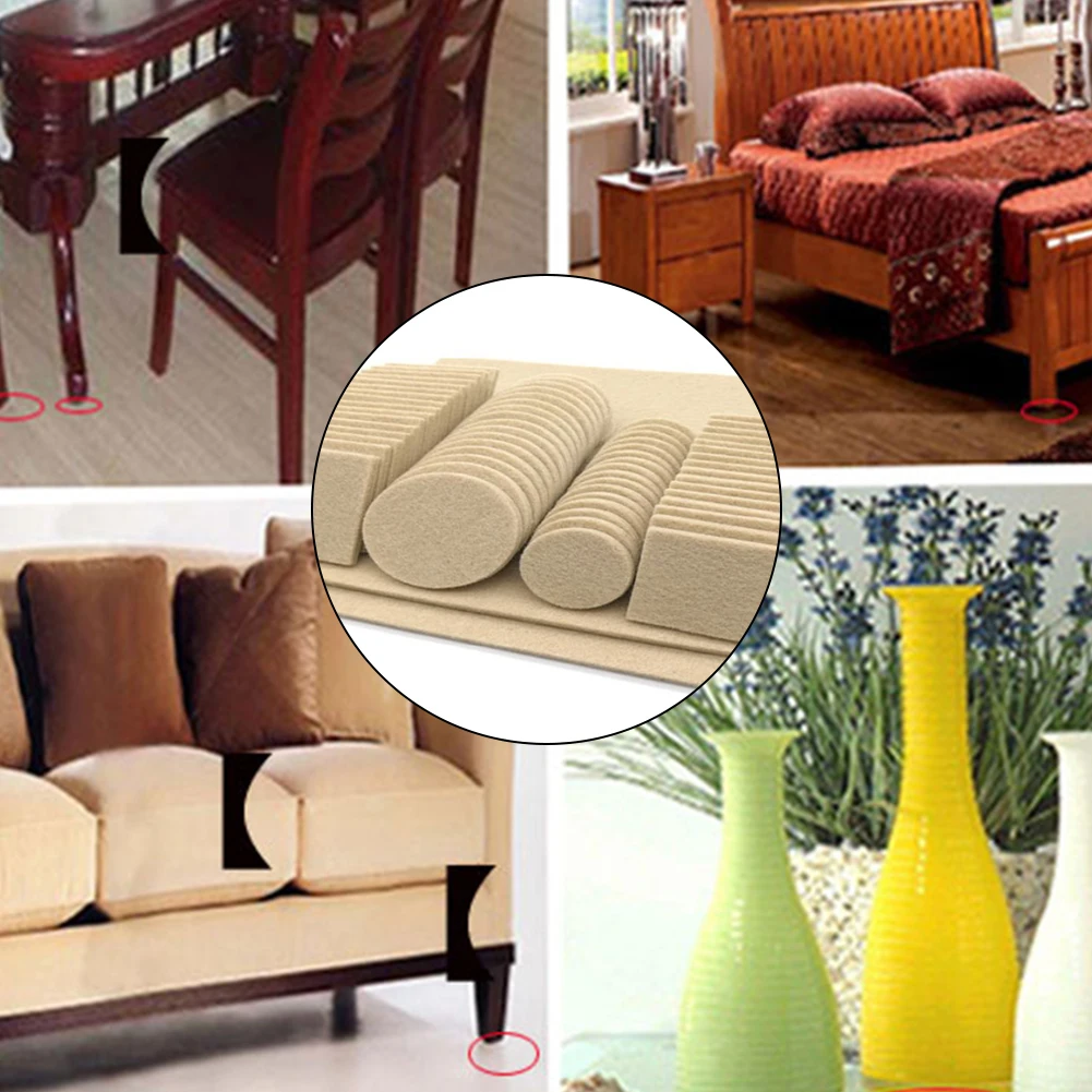 Защита от царапин Легкая установка войлок коврик стул мебель ноги пол