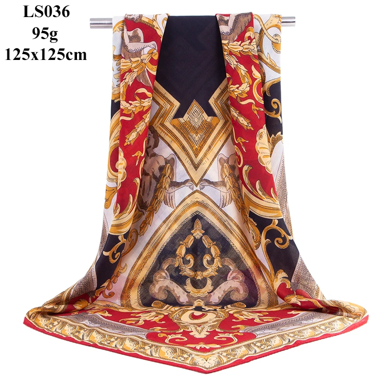 LS036 women scarf Портной Смит большой квадратный размер шарф женский модный дизайнерский большой размер шейный шарф осень зима хиджаб шаль шарфы для женщин - Цвет: LS036 women scarf