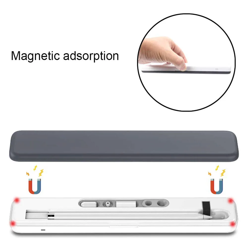 Easy Apply Carrying Case Charger Adapters Durable Wireless Charging Organizer Safe Storage Box Portable For Apple Pencil | Электроника