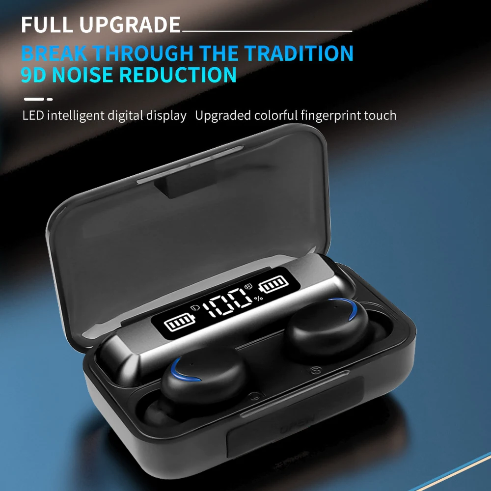 Наушники-вкладыши TWS Bluetooth наушники V5.0 9D стерео Беспроводной спортивные