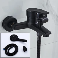 bathroom tub faucet single handle hot and cold mixer tap with handheld shower wall mounted bath faucet bathtub faucet