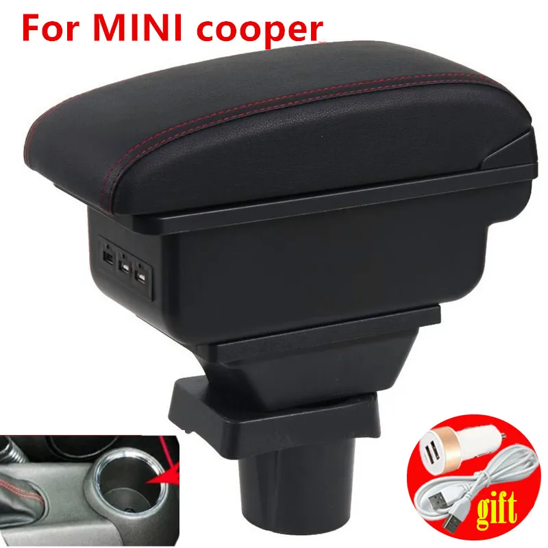 Для MINI cooper F56 F55 подлокотник внутренняя коробка для хранения модифицированные