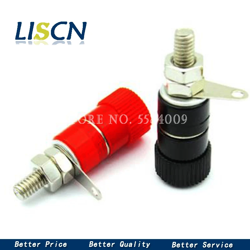 10 шт./лот клеммные блоки Фотоэлементы 4 мм черные и красные клеммы усилителя