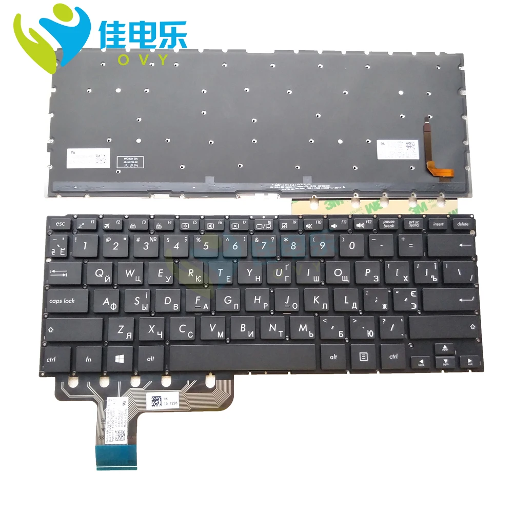 

T300 Chi Laptop Backlit RU Russian US English Keyboard For Asus Transformer Book T300 T300CHI T300FA 0KNB0-2621RU00 2621US00