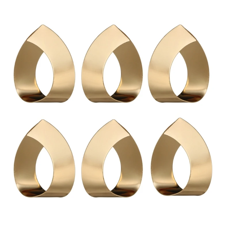 

1 Pair Gold Metal Geometric Teardrop Stud Earrings For Women Statement Jewelry E56A