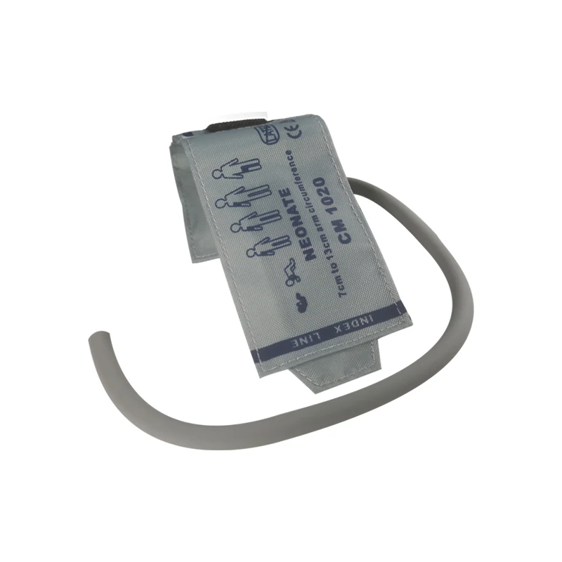 Reusable Noninvasive Blood Pressure Cuff NIBP Neonatal Size Medical Grade Single Hose Gray Color for Neonates | Красота и здоровье