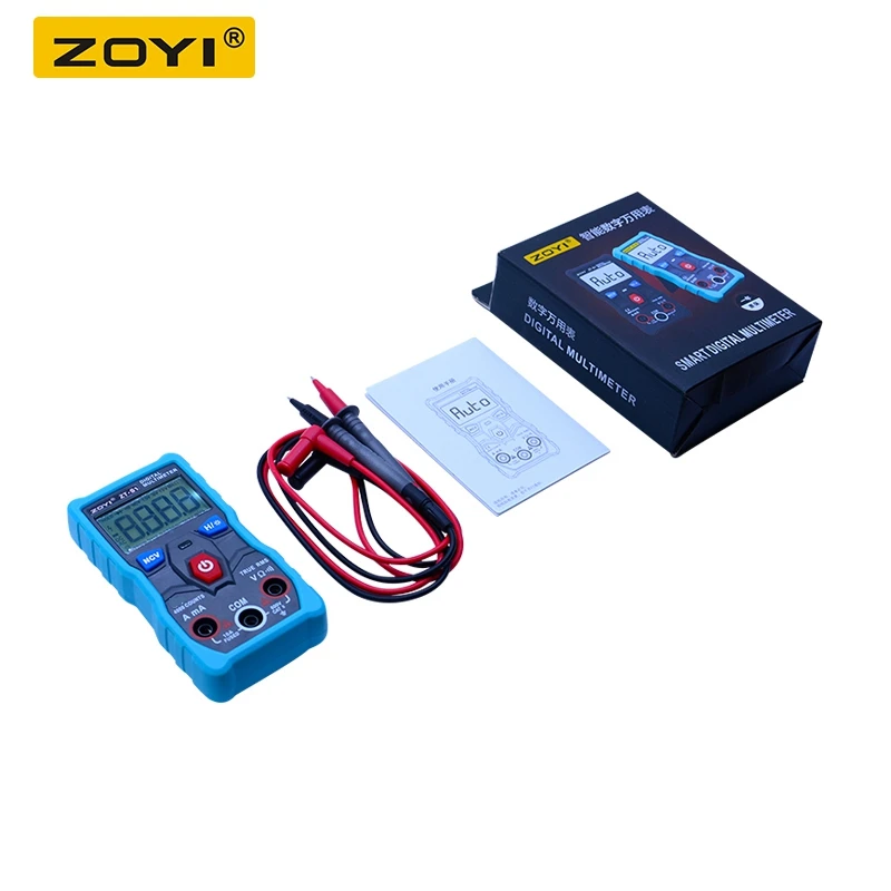 

ZOYI ZT-S1 Automatic Range Digital Multimeter True-RMS Intelligent NCV 4000 Counts AC/DC Voltage Current Ohm Test Tool