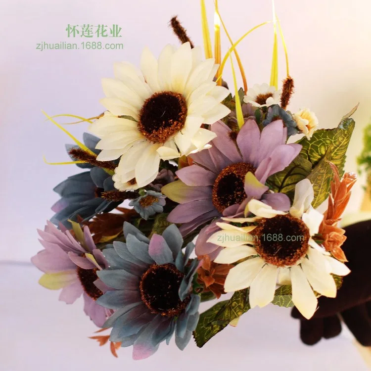 Картина маслом Подсолнух модель цветочные украшения из шелка Цветок