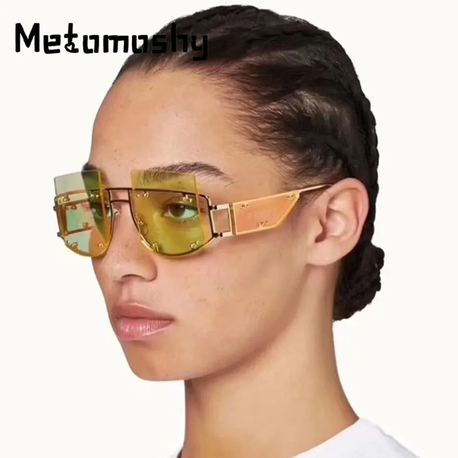 Солнцезащитные очки оверсайз UV400 для мужчин и женщин модные дизайнерские