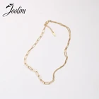 Joolim ювелирные изделия PVD с золотым покрытием Symple короткая цепочка ожерелье Стильное ожерелье из нержавеющей стали