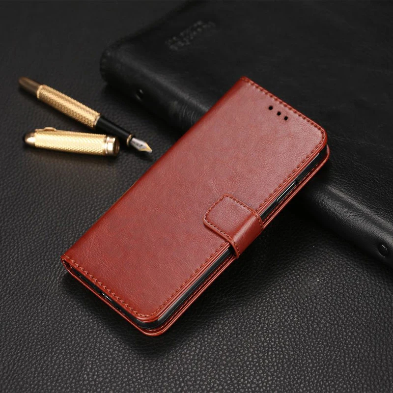Brown Чехол-бумажник для Xiaomi mi A1 чехол с магнитной застежкой роскошный винтажный простой кожаный чехол для телефона с подставкой на Xio mi 5X A 1 Coque - Цвет: Brown
