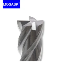mosask 4 flutes hrc55 milling cutter 1mm 3mm 4mm 6mm tungsten steel cnc machine tool carbide end mills