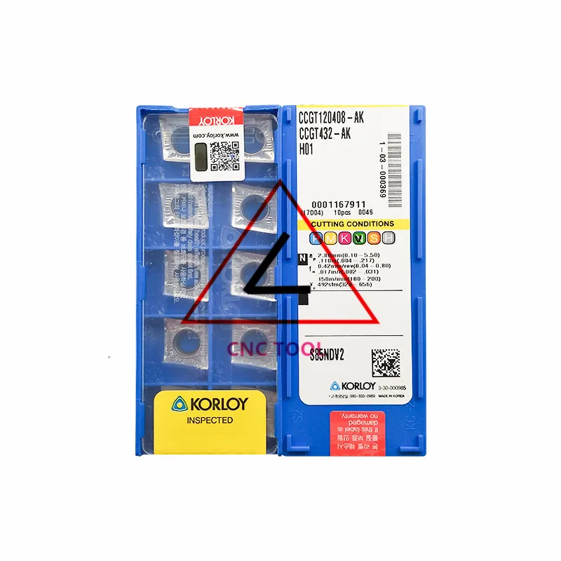 

10 шт. оригинальных корейских режущих инструментов KORLOY CCGT120408-AK H01
