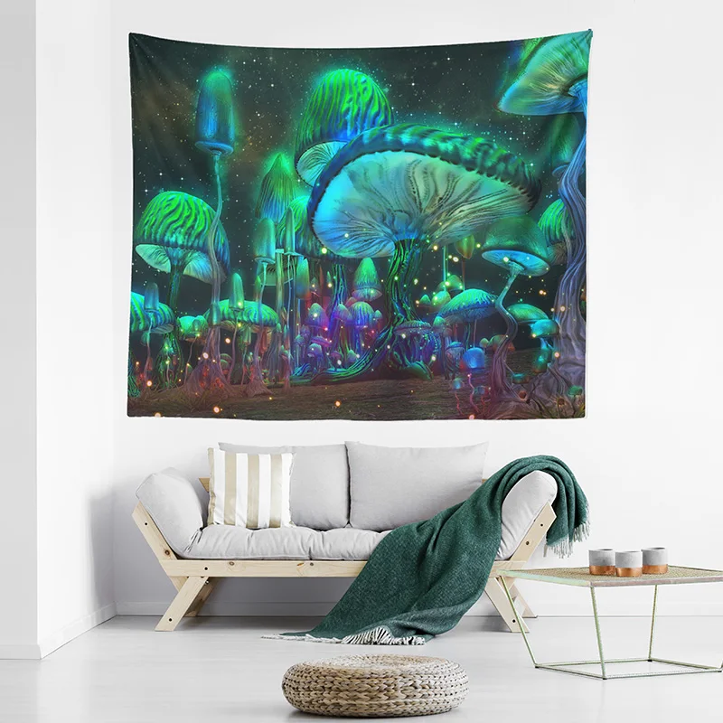 

1 piece of magic color magic mushroom print tapestry