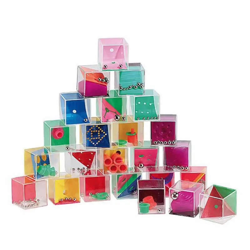 

24 Pcs Gravity Balance Bead Set Intelligance Decompression Puzzle Toy Mini Labyrinth Cube Game Boredom Relieve Gadgets