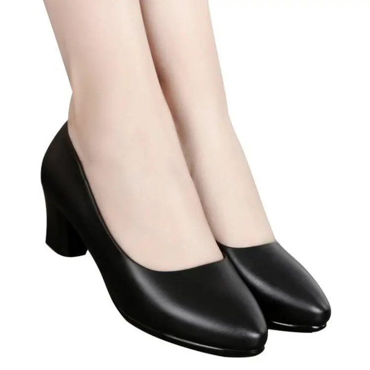 

Plus Size Ol Office Lady Shoes Faux Fur Insole Pumps Bling Woman Dress Shoe Pointed Toe Silver Heels Basic Pumps Low Heels